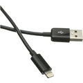 C-TECH kabel USB 2.0 Lightning (IP5 a vyšší) nabíjecí a synchronizační kabel, 1m, černá_1427553811