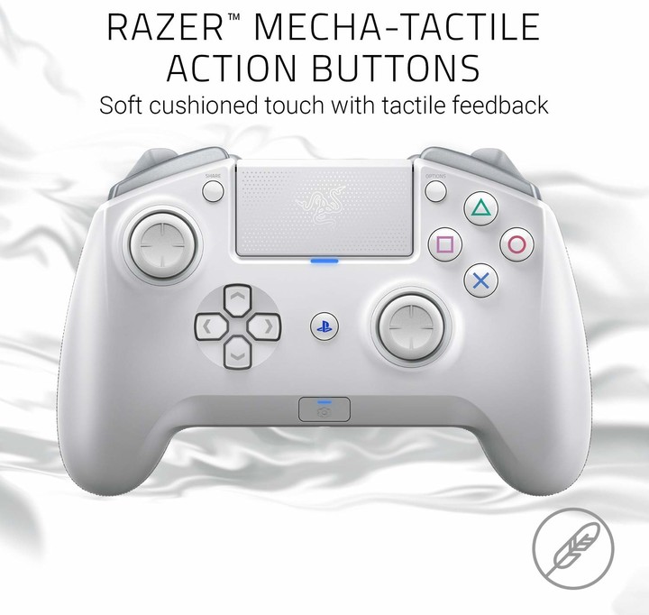 Razer Raiju Tournament, Mercury Edition, bezdrátový (PC, PS4)_2123571188