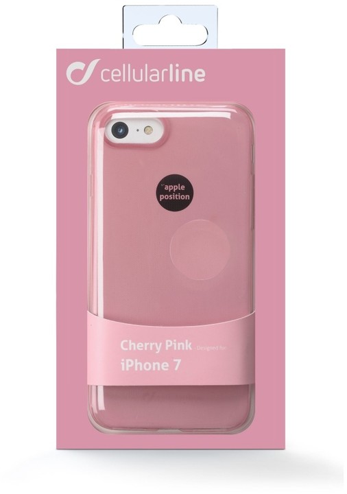 CellularLine COLOR barevné gelové pouzdro pro Apple iPhone 7, růžové_791710215