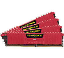 Corsair Vengeance LPX 16 GB (4x4GB) DDR4 2666 CL16, červená_949172231