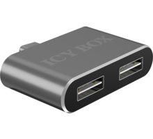 ICY BOX IB-Hub1201-C, USB-C na 2x USB 2.0, stříbrný_859529673
