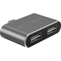 ICY BOX IB-Hub1201-C, USB-C na 2x USB 2.0, stříbrný_859529673