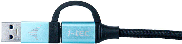 i-tec propojovací kabel USB-C/USB-C s integrovaným adaptérem USB 3.0