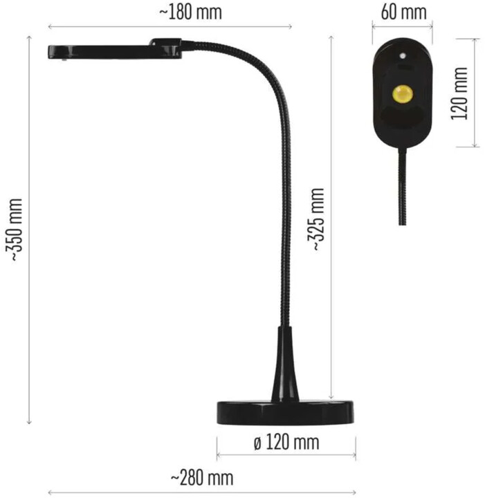 Emos LED stolní lampa black &amp; home, černá_1003829920