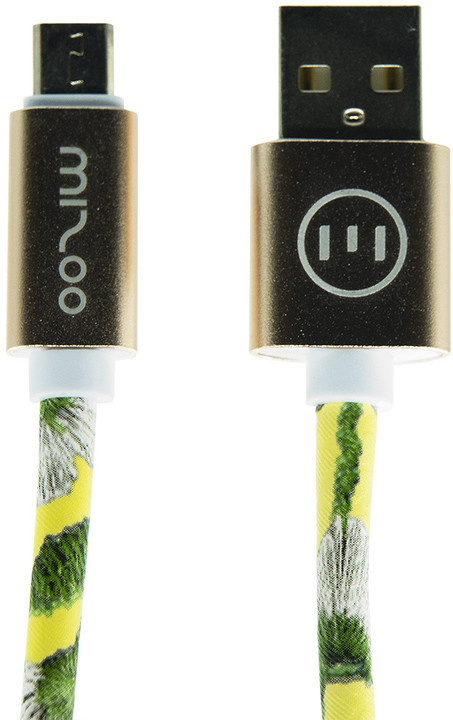 MIZOO USB/micro USB kabel X28-03m, žlutě květovaný_1331585982