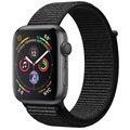 Apple Watch series 4, 44mm, pouzdro z vesmírně šedého hliníku/černý provlékací řemínek_1200666139