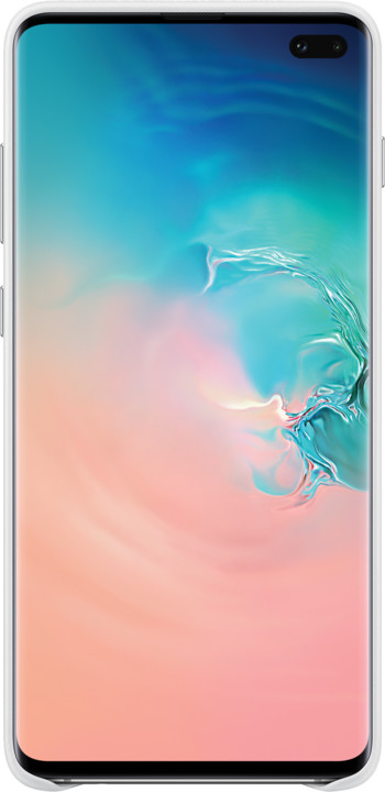Samsung kožený zadní kryt pro Samsung G975 Galaxy S10+, bílá_846345511