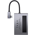BASEUS multifunkční HUB USB-C, PD 100W, se zatahovacím klipem, šedá_422073431
