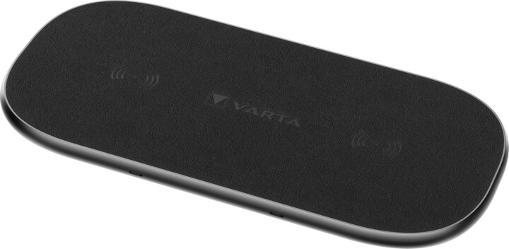 VARTA bezdrátová nabíječka Wireless Charger Multi, 10W + 10W, černá_873924860