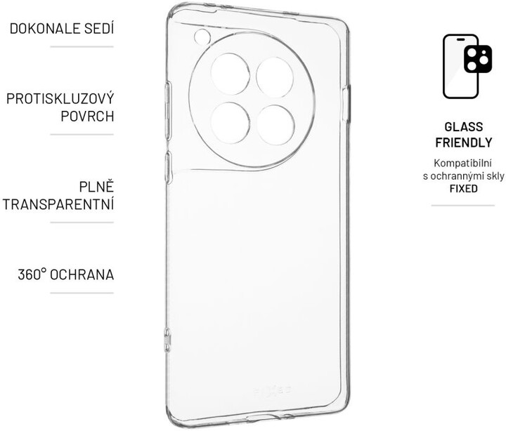 FIXED TPU gelové pouzdro pro OnePlus 12, čirá_53175418