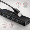 AXAGON travel hub 4x USB 3.2 Gen 1, 1x USB-C, kabel USB-A 19cm_553653871
