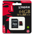 Kingston Micro SDXC Canvas React 64GB 100MB/s UHS-I U3 + SD adaptér_1990217191