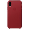 Apple kožený kryt na iPhone X, červená_924252521