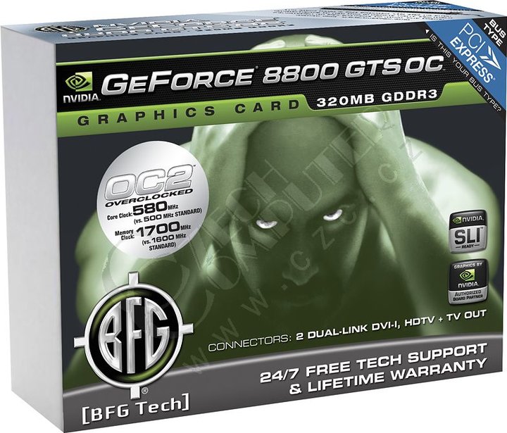 BFG GeForce 8800 GTS OC2 320MB, PCI-E_1900039314