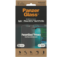 PanzerGlass ochranné sklo Privacy pro Apple iPhone 14 Plus/13 Pro Max s instalačním rámečkem_1406055273