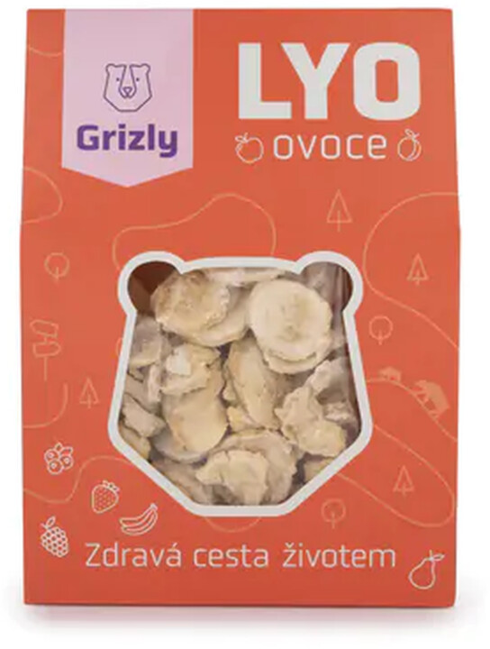 GRIZLY sušené ovoce - banán, lyofilizovaný, plátky, 50g_1782106975