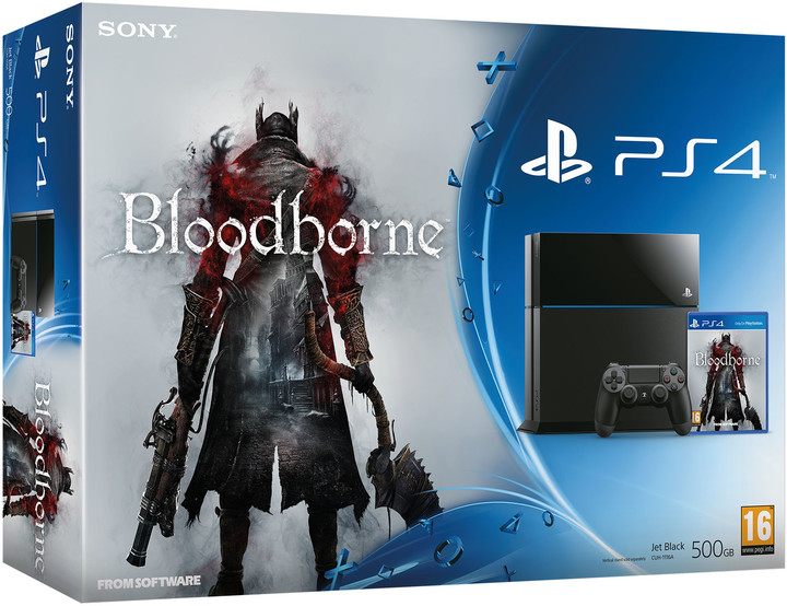 Playstation 4, černá + 500GB + Bloodborne_798522759