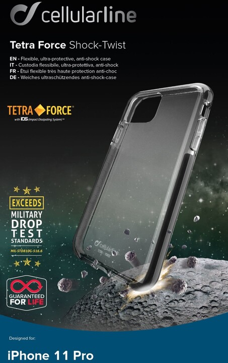 CellularLine ochranné pouzdro Tetra Force Shock-Twist pro Apple iPhone 11 Pro, transparentní_844929787