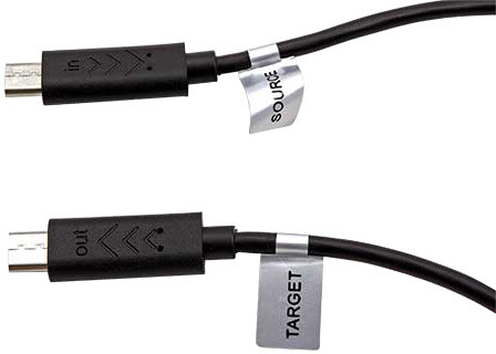 PremiumCord USB 2.0 kabel na propojení dvou chytrých telefonů, microUSB B(M)- microUSB B(M),0,3m,OTG
