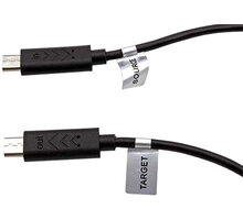 PremiumCord USB 2.0 kabel na propojení dvou chytrých telefonů, microUSB B(M)- microUSB B(M),0,3m,OTG kur-20
