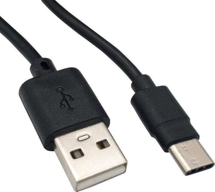 Datový kabel USB-C pro myPhone Hammer, prodloužený konektor, 2A, 1m, černá_260360089