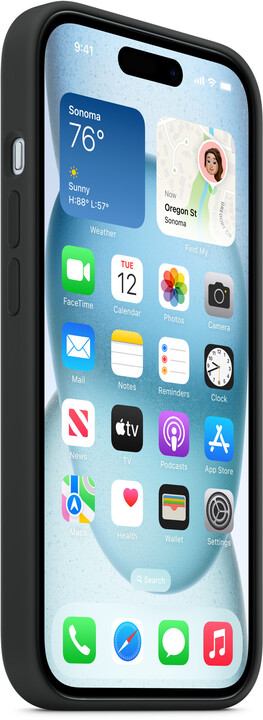 Apple Silikonový kryt s MagSafe pro iPhone 15, černá_90571470