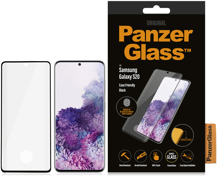 PanzerGlass ochranné sklo Premium pro Samsung Galaxy S20, FingerPrint Ready, černá_283941111