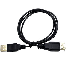 C-TECH kabel USB A-A 3m 2.0 prodlužovací, černá CB-USB2AA-3-B