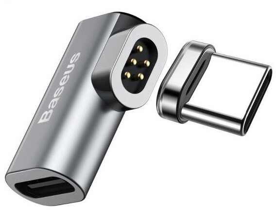 Baseus Mini magnetický adaptér pro nabíjecí kabel USB-C, šedá_258736958
