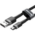 Baseus odolný nylonový kabel USB Micro 2.4A 1M, šedá + černá