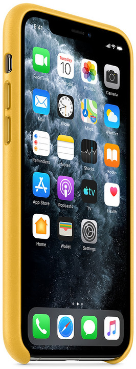 Apple kožený kryt na iPhone 11 Pro, hřejivě žlutá_1519918473