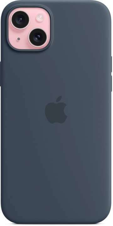 Apple Silikonový kryt s MagSafe pro iPhone 15 Plus, bouřkově modrá_1884974219