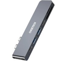 Choetech multifunkční HUB HUB-M14, USB-C, 2x USB-A 3.0, HDMI 4K, PD 100W, čtečka karet_323690773