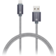 CONNECT IT Wirez Premium Metallic Lightning - USB, silver gray, 1m