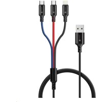 CONNECT IT Wirez 3in1 USB-C & Micro USB & Lightning, 1,2 m CCA-2051-BK