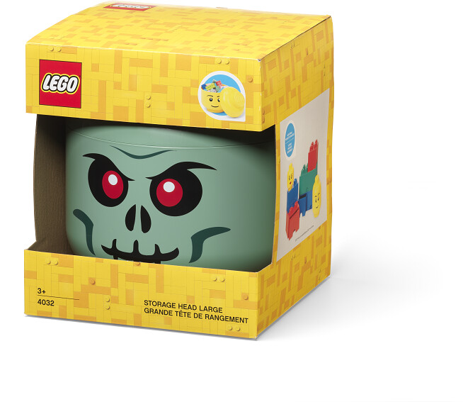 Úložný box LEGO Hlava - zelený kostlivec (L)_1900081324