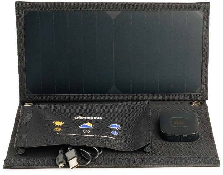 CROSSIO solární panel SolarPower 28W 2.0, 1x USB-A, 1x USB-C_1188785729