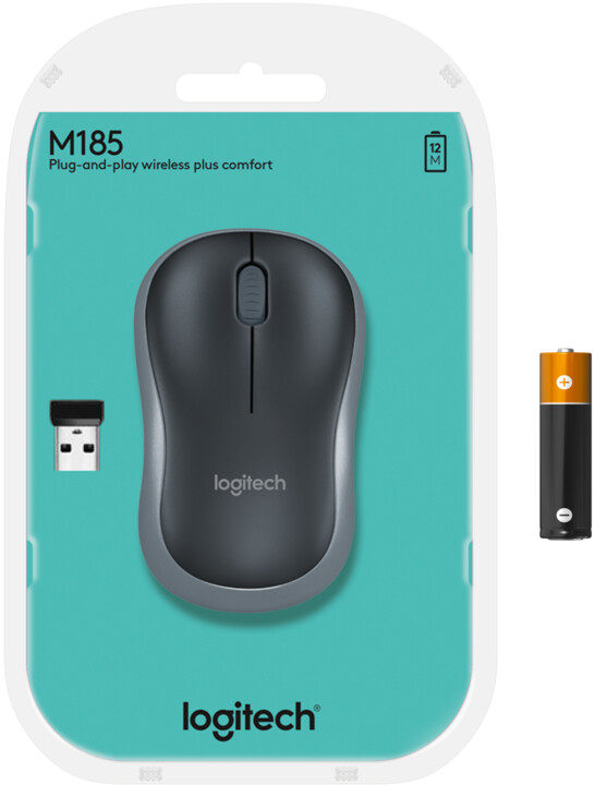 Logitech Wireless Mouse M185, modrá_199021569