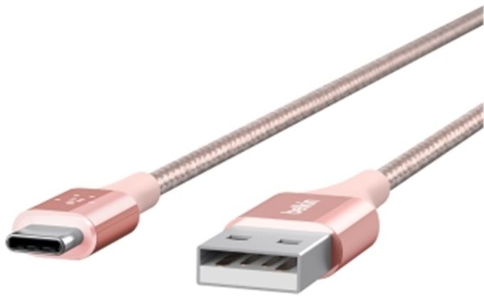 Belkin kabel Premium Kevlar USB-C to USB-A,1,2m, růžový_851452099