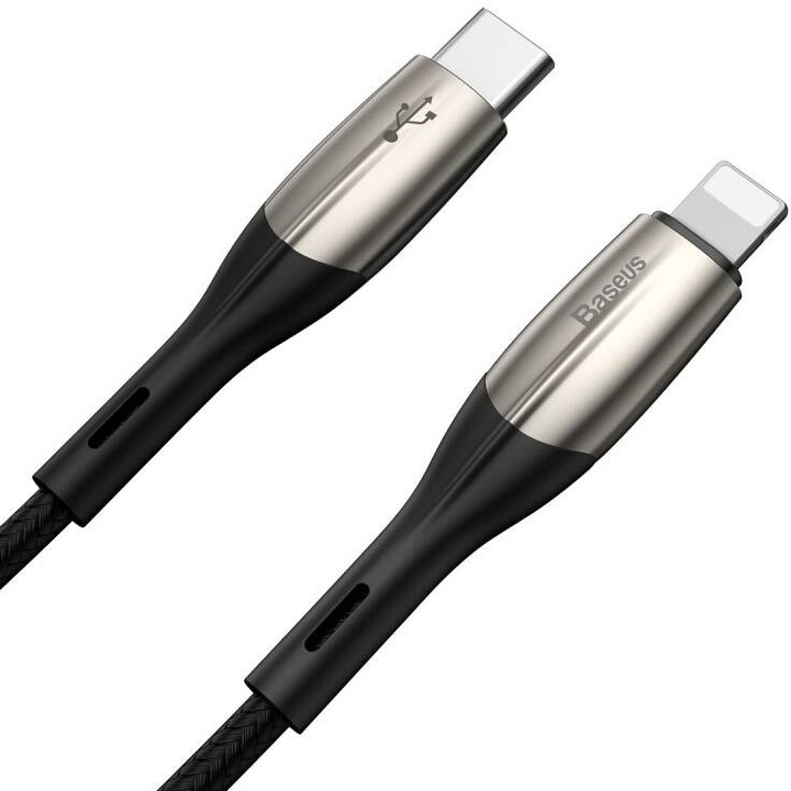 BASEUS kabel Horizontal, USB-C - Lightning, nabíjecí, datový, PD 18W, 2m, černá_686129903