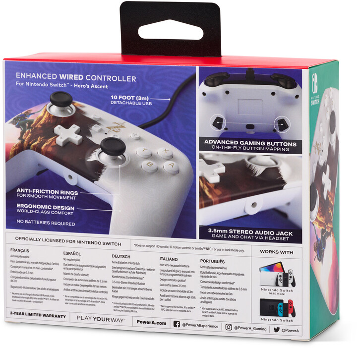 PowerA Enhanced Wired Controller, Hero&#39;s Ascent (SWITCH)_573405977