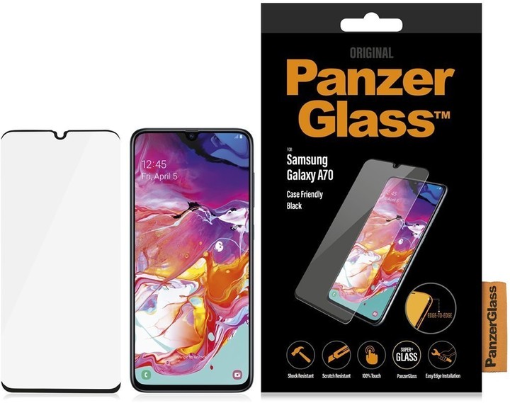 PanzerGlass Edge-to-Edge pro Samsung Galaxy A70, černá_2074493437