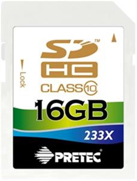 Pretec SDHC 233x 16GB Class 10_1588487350