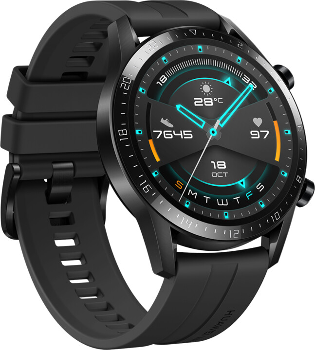 Huawei Watch GT 2, 46mm, Fluoroelastomer Strap, Black_2053025065
