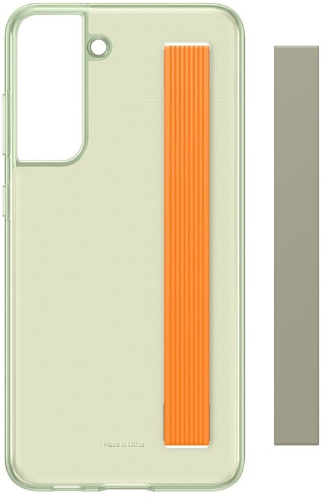 Samsung poloprůhledný zadní kryt s poutkem pro Galaxy S21 FE, zelená_1916777893