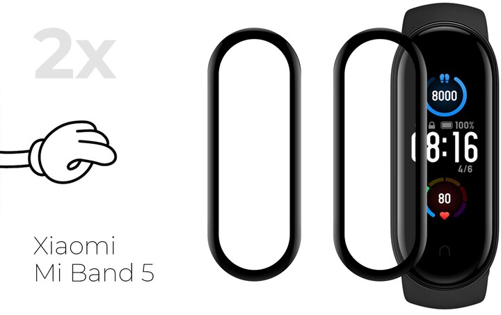 TGP ochranné sklo pro Xiaomi Mi Band 5, 3D, 2 ks, voděodolné_326954606