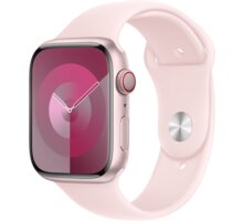 Apple Watch Series 9, Cellular, 45mm, Pink, Light Pink Sport Band - M/L MRML3QC/A