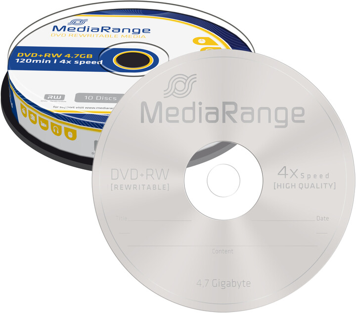 MediaRange DVD+RW 4,7GB 4x, Spindle 10ks_105823665