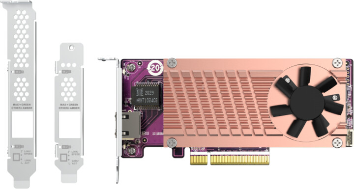 QNAP QM2-2P10G1TB rozšiřující karta pro disky SSD M.2 2280 PCIe, (Gen3 x8)_1644830878