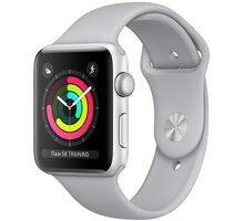 Apple Watch series 3 38mm pouzdro stříbrná/mlhově šedý řemínek_541801713